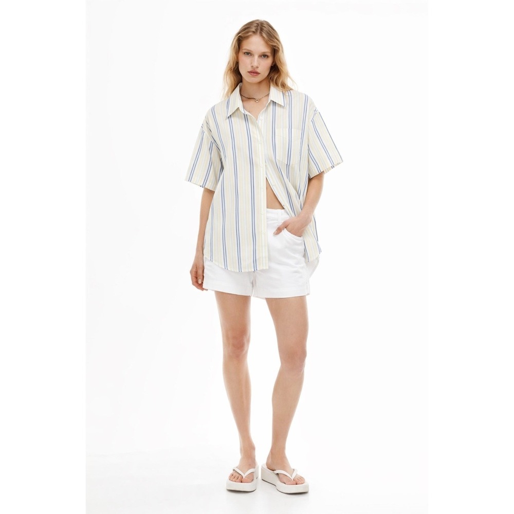 Wilfred Free Aritzia Women's Relaxed Short Sleeve Shirt Top Oversized